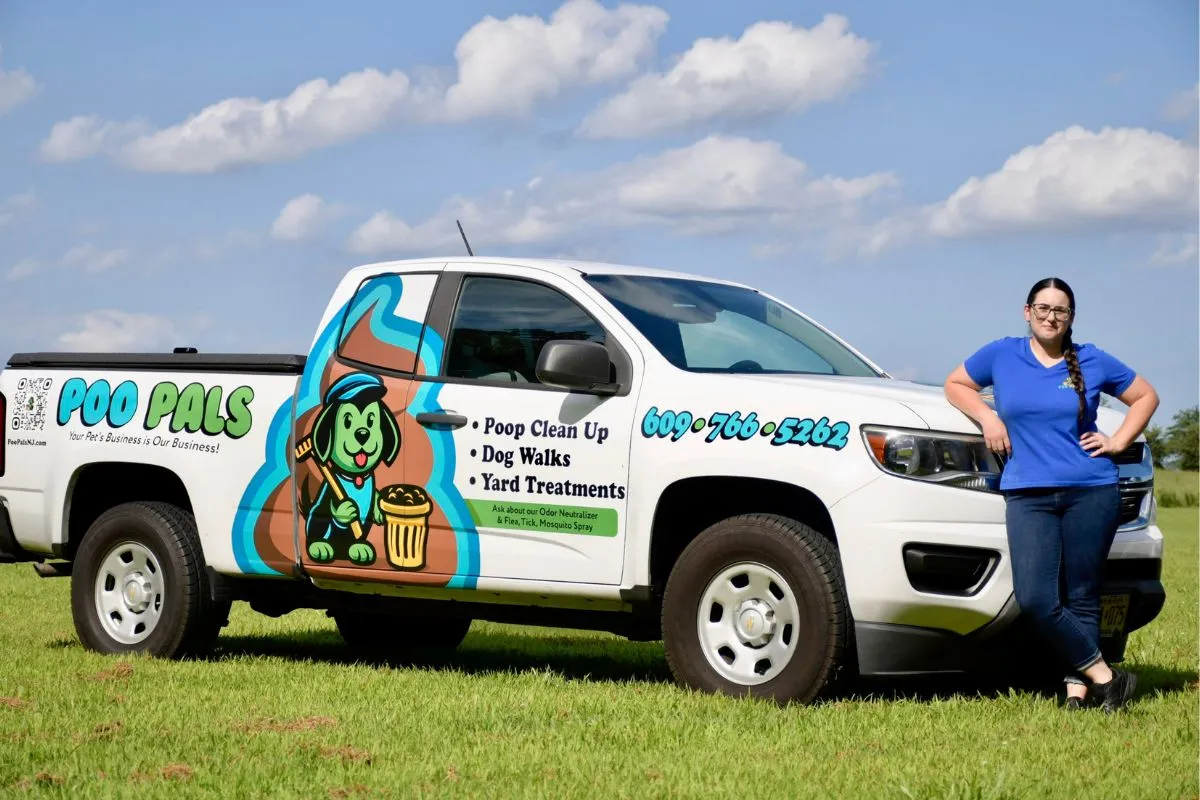 Poo Pals team providing dog waste removal in Berkeley Township